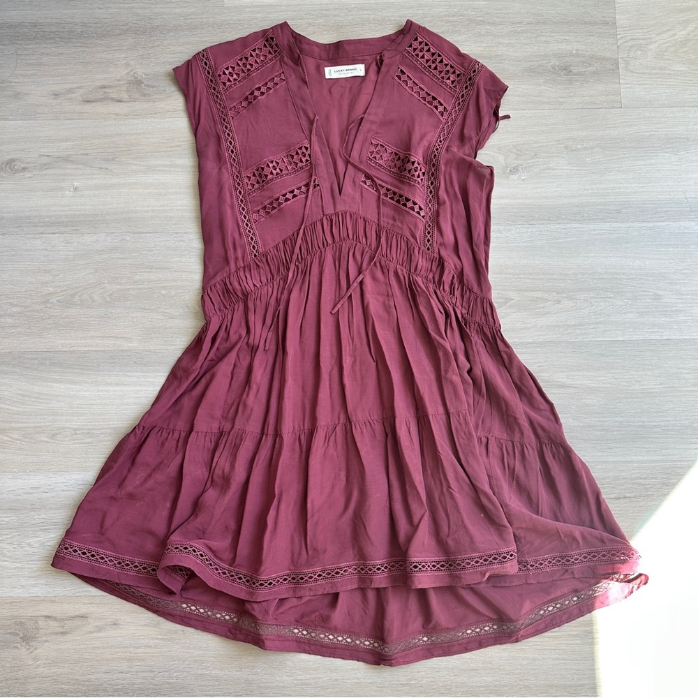 Lucky Brand Mauve Boho Dress size small